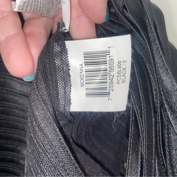 BCBGMaxAzria Black Corset Strapless Faux Leather Maxi Dress Size 0 - Picture 11 of 11